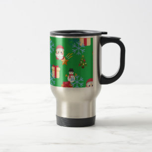groene kerst emoji reisbeker