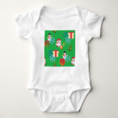 groene kerst emoji romper (Voorkant)
