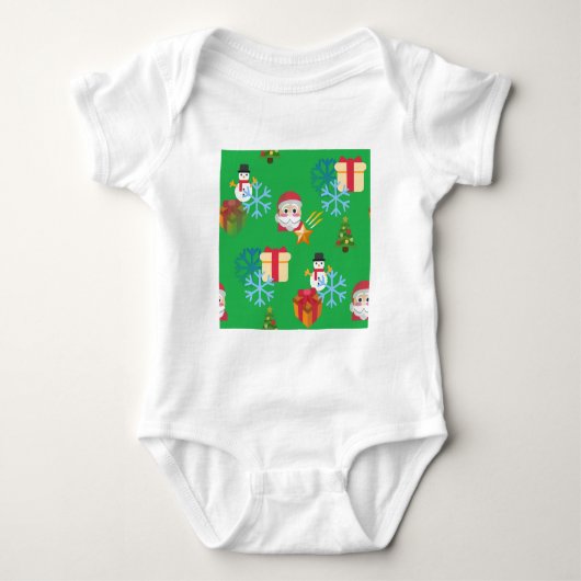groene kerst emoji romper (Voorkant)