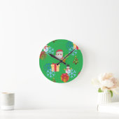 groene kerst emoji ronde klok (Huis)