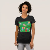 groene kerst emoji t-shirt (Voorkant volledig)