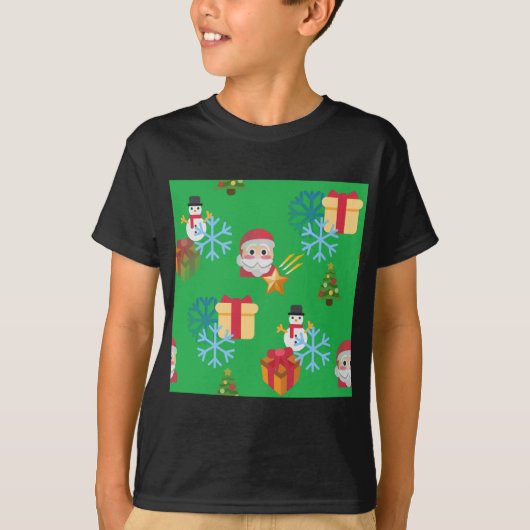groene kerst emoji t-shirt (Voorkant)