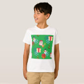 groene kerst emoji t-shirt (Voorkant volledig)