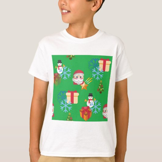 groene kerst emoji t-shirt (Voorkant)