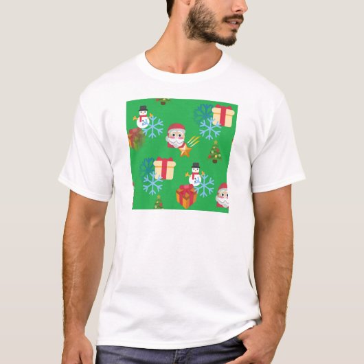 groene kerst emoji t-shirt (Voorkant)
