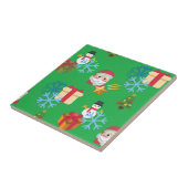groene kerst emoji tegeltje (Zijkant)
