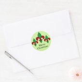 Groene Kerst Fleur de Lis Stickers (Envelop)