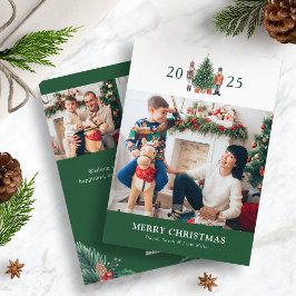 Groene Kerst Foto Collage Kerstkaart