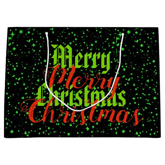 Groene kerst groot cadeauzakje (Voorkant)