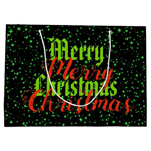 Groene kerst groot cadeauzakje (Achterkant)