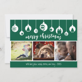 Groene Kerst Hangend Sieraad Foto Feestdagenkaart
