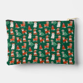 Groene Kerst Honden Gepersonaliseerde Meisje Cosme Etui (Achterkant)