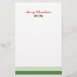 Groene Kerst Hulst Bladeren Briefpapier