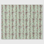 Groene Kerst Inpakpapier Festieve Print (Vlak)