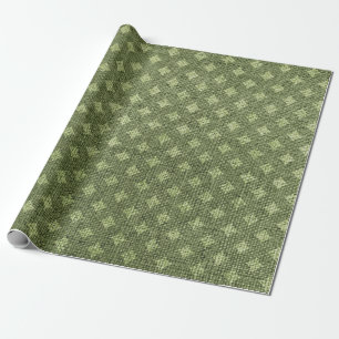 Groene Kerst Jute Cadeaupapier
