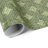 Groene Kerst Jute Cadeaupapier (Rol Hoek)