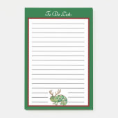 Groene Kerst Kameleon Hagedis te doen lijst Post-it® Notes (Voorkant)