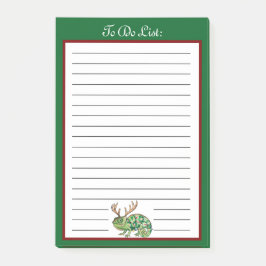 Groene Kerst Kameleon Hagedis te doen lijst Post-it® Notes