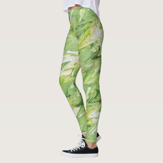 Groene Kerst Leggings - Vakantiegolf Yoga Broek (Links)
