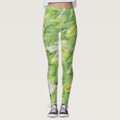 Groene Kerst Leggings - Vakantiegolf Yoga Broek (Voorkant)