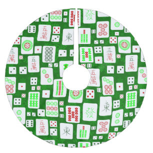 Groene Kerst Mahjong Chinese tegels Spel Aziatisch Kerstboom Rok