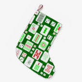 Groene Kerst Mahjong Chinese tegels Spel Aziatisch Kleine Kerstsok (Voorkant (Hangend))