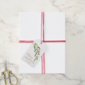 Groene Kerst Merry Christmas Cadeaulabel (Met Touw)