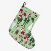 groene kerst monster bruid frankenstein grote kerstsok (Voorkant (Hangend))