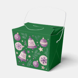 "Groene Kerst Ornament en Bell Favoriet Box" Bedankdoosjes