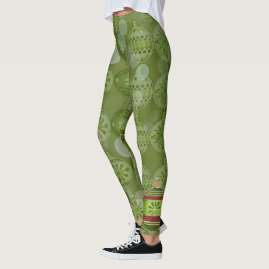 Groene kerst ornament Leggings (Links)