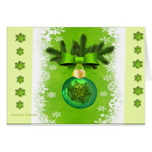 Groene Kerst Ornamente (Voorkant Horizontaal)