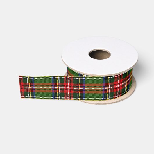 Groene Kerst Plaid Grosgrain Lint (Spoel)