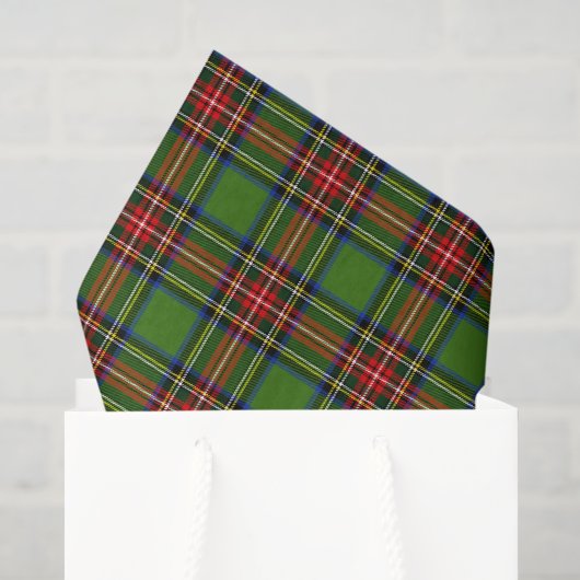Groene Kerst Plaid Tissuepapier (Cadeauzakje)