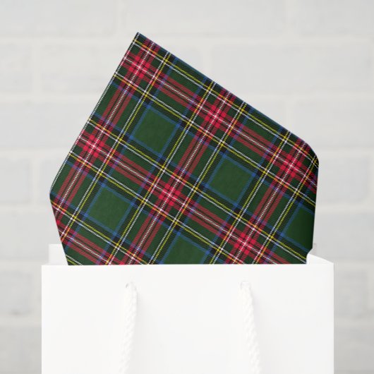 Groene Kerst Plaid Tissuepapier (Cadeauzakje)