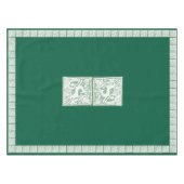 Groene Kerst Reindeer Kant 52 "x 70" Tafelkleed (Voorkant (Horizontaal))