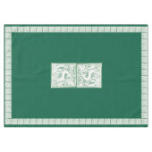 Groene Kerst Reindeer Kant 60 "x 84" Tafelkleed (Voorkant (Horizontaal))