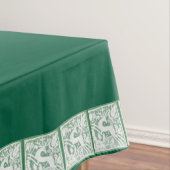 Groene Kerst Reindeer Kant 60 "x 84" Tafelkleed (Voorbeeld)