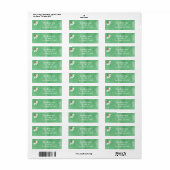 Groene kerst retouradres etiket (Full Sheet)