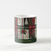Groene Kerst Rustiek Plaid Tartan Patroon Koffiemok (Center)