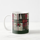 Groene Kerst Rustiek Plaid Tartan Patroon Koffiemok (Links)