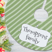 Groene Kerst Schattigee Gestreepte Patroon Custom Kerstboom Rok