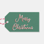 Groene Kerst Simpel Voor Van Cadeaulabel (Achterkant Horizontaal)