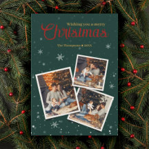 Groene Kerst Sneeuwvlokken Fotocollage