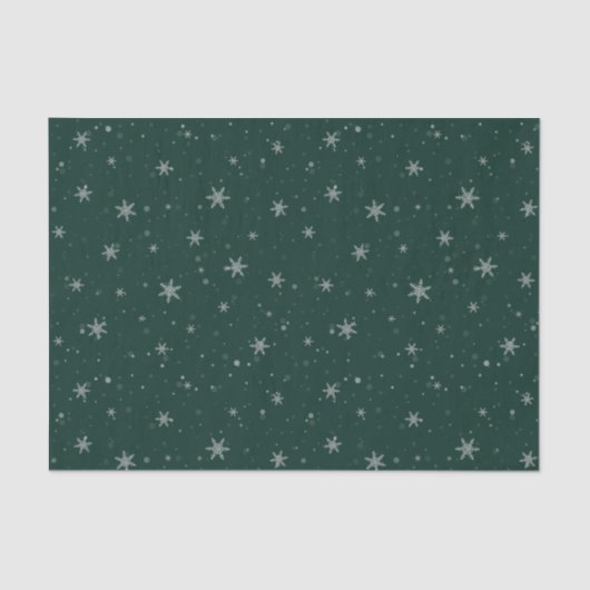 Groene kerst sneeuwvlokken tissuepapier (Voorkant)