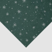 Groene kerst sneeuwvlokken tissuepapier (Detail)