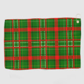 Groene Kerst Tartan Schotlandse Ruit Patroon Ontwe Golfhanddoek (Horizontaal)