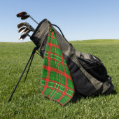 Groene Kerst Tartan Schotlandse Ruit Patroon Ontwe Golfhanddoek (Groen)