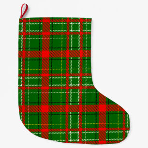 Groene Kerst Tartan Schotlandse Ruit Patroon Ontwe Grote Kerstsok