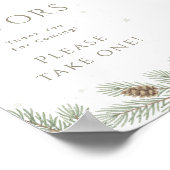 Groene Kerst Winter Bruiloft Favorieten Poster (Hoek)