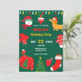 Groene Kerst winter icoon  Kaart (Staand voorkant)